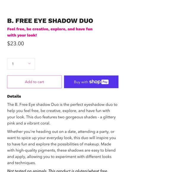 SHAINA B. MIAMI EYE SHADOW DUO - B. FREE - Picture 9 of 9